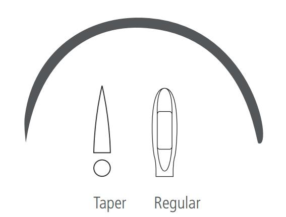 ASPEN SURGICAL PRODUCTS Taper Point Mayo Catgut Needles 222203 72 Each - MDL-APOAS222203