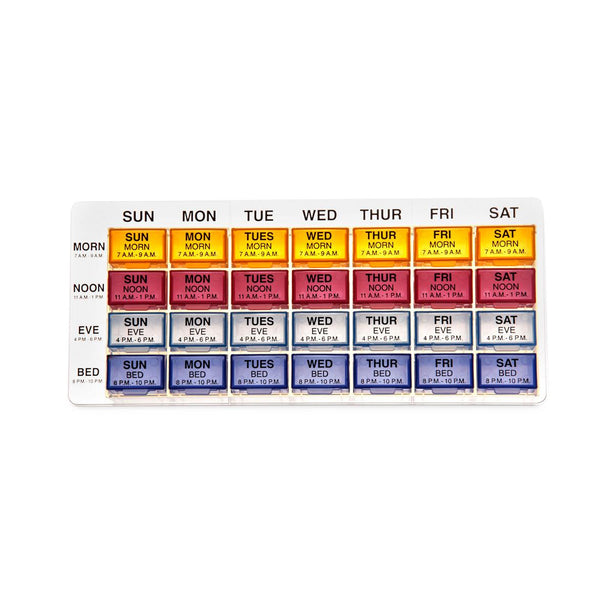 Apothecary Products Weekly Four-Times-A-Day Med-Control Pill Trays 67771 - 3.0 Each