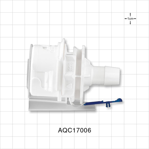 AseptiQuik C Connector, Body, Barbed - Fits 3/8 inch ID Tubing (0.375 inch, 9.53 mm) - AQC17006
