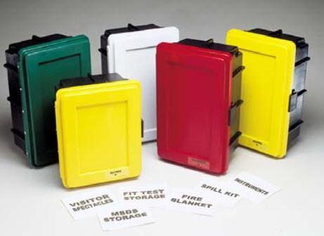 Allegro Industries Generic Wall Storage Case for Respirator, Yellow Door - AQE4400