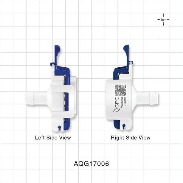 AseptiQuik G Connector, Genderless, Barbed - Fits 3/8 inch ID Tubing (0.375 inch, 9.53 mm) - AQG17006