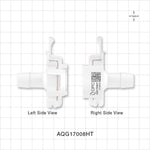 AseptiQuik G Connector, Genderless, Barbed, High Temperature - Fits 1/2 inch ID Tubing (0.5 inch, 12.7 mm) - AQG17008HT