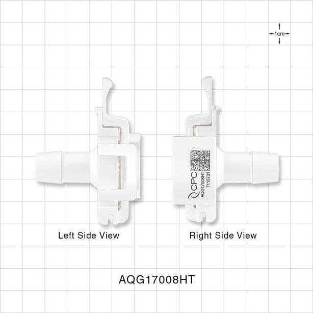 AseptiQuik G Connector, Genderless, Barbed, High Temperature - Fits 1/2 inch ID Tubing (0.5 inch, 12.7 mm) - AQG17008HT