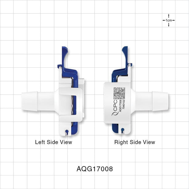 AseptiQuik G Connector, Genderless, Barbed - Fits 1/2 inch ID Tubing (0.5 inch, 12.7 mm) - AQG17008