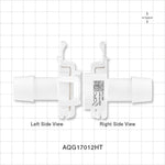 AseptiQuik G Connector, Genderless, Barbed, High Temperature - Fits 3/4 inch ID Tubing (0.75 inch, 19.05 mm) - AQG17012HT