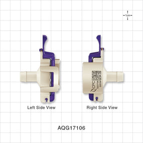 AseptiQuik G Connector, Genderless, Barbed - Fits 3/8 inch ID Tubing (0.375 inch, 9.53 mm) - AQG17106