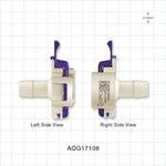AseptiQuik G Connector, Genderless, Barbed - Fits 1/2 inch ID Tubing (0.5 inch, 12.7 mm) - AQG17108