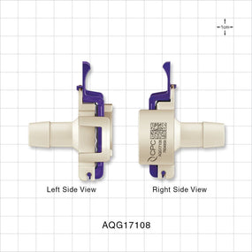 AseptiQuik G Connector, Genderless, Barbed - Fits 1/2 inch ID Tubing (0.5 inch, 12.7 mm) - AQG17108