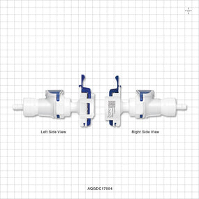 AseptiQuik G Disconnect Connector, Genderless, Barbed - Fits 1/4 inch ID Tubing (0.25 inch, 6.35 mm) - AQGDC17004