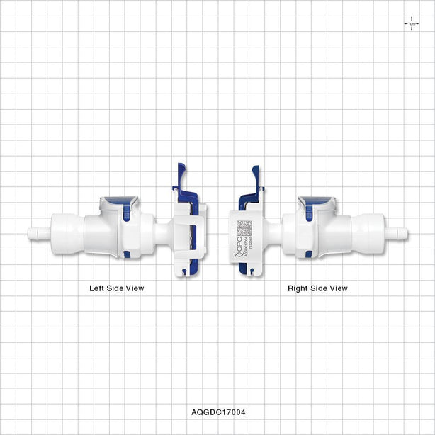 AseptiQuik G Disconnect Connector, Genderless, Barbed - Fits 1/4 inch ID Tubing (0.25 inch, 6.35 mm) - AQGDC17004