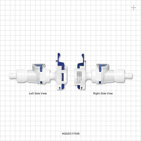 AseptiQuik G Disconnect Connector, Genderless, Barbed - Fits 3/8 inch ID Tubing (0.375 inch, 9.53 mm) - AQGDC17006