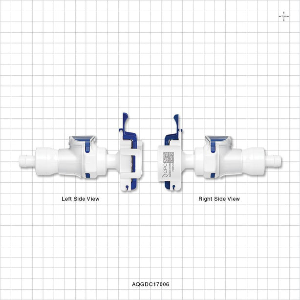 AseptiQuik G Disconnect Connector, Genderless, Barbed - Fits 3/8 inch ID Tubing (0.375 inch, 9.53 mm) - AQGDC17006