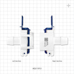 AseptiQuik L Connector, Genderless, Barbed - Fits 3/4 inch ID Tubing (0.75 inch, 19.05 mm) - AQL17012