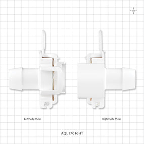 AseptiQuik L Connector, Genderless, Barbed, High Temperature - Fits 1 inch ID Tubing (25.4 mm) - AQL17016HT