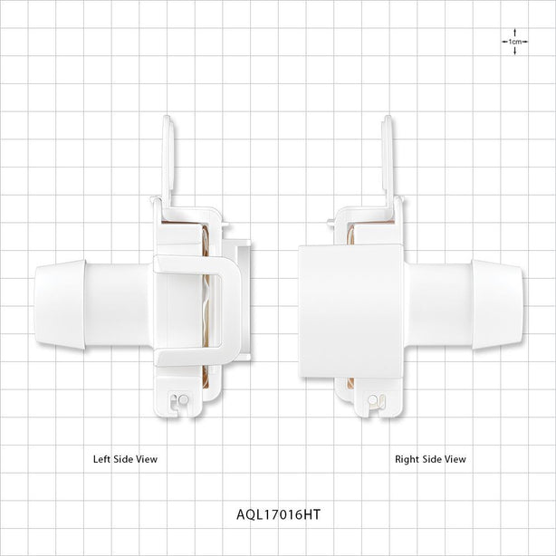 AseptiQuik L Connector, Genderless, Barbed, High Temperature - Fits 1 inch ID Tubing (25.4 mm) - AQL17016HT