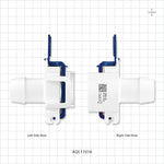 AseptiQuik L Connector, Genderless, Barbed - Fits 1 inch ID Tubing (25.4 mm) - AQL17016