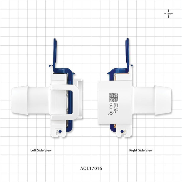 AseptiQuik L Connector, Genderless, Barbed - Fits 1 inch ID Tubing (25.4 mm) - AQL17016