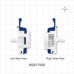 AseptiQuik S Connector, Genderless, Barbed - Fits 1/8 inch ID Tubing (0.125 inch, 3.18 mm) - AQS17002