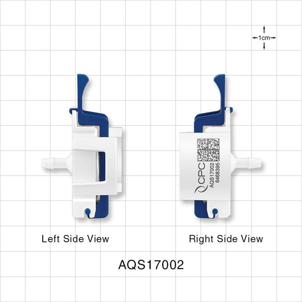 AseptiQuik S Connector, Genderless, Barbed - Fits 1/8 inch ID Tubing (0.125 inch, 3.18 mm) - AQS17002
