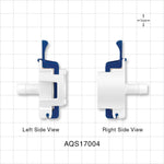 AseptiQuik S Connector, Genderless, Barbed - Fits 1/4 inch ID Tubing (0.25 inch, 6.35 mm) - AQS17004