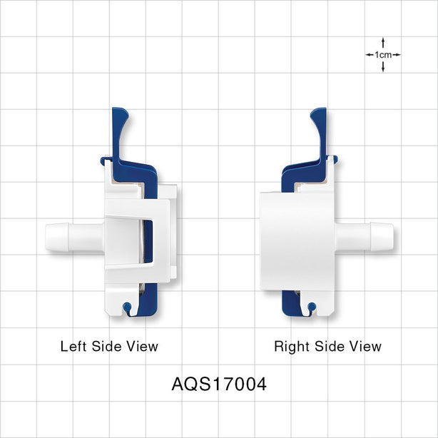 AseptiQuik S Connector, Genderless, Barbed - Fits 1/4 inch ID Tubing (0.25 inch, 6.35 mm) - AQS17004