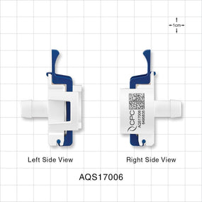 AseptiQuik S Connector, Genderless, Barbed - Fits 3/8 inch ID Tubing (0.375 inch, 9.53 mm) - AQS17006