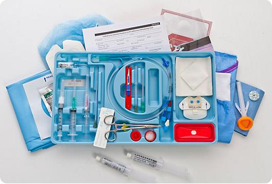 Teleflex Medical Pressure Injectable Quad-Lumen CVC Kit - CDC-45854-P1A - 1 Each