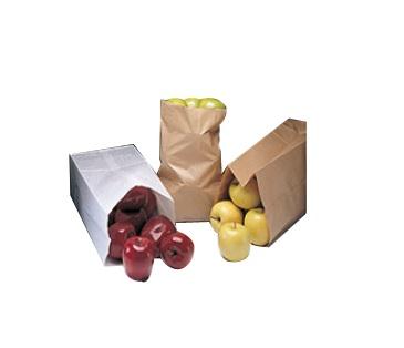 Paper Bag, 4.25" x 3/8" x 8-3/16", 35lb. Weight Capacity, White, Associated - 175-4-02W - 500 Each
