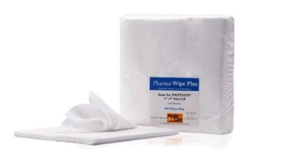 Acute Care Pharmaceuticals Pharma-Wipe Plus Nonsterile 45% Polyester/55% Cellulose Wipers PWP5NS797 - 12.0 Bag