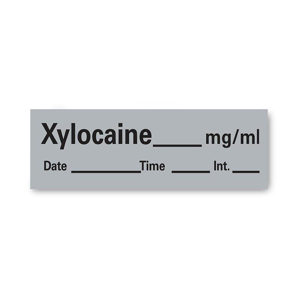 Jm Industries JM Anesthesia / Drug "Xylocaine %" Tape, 1/2" x 500" - AT72B - 6 Roll