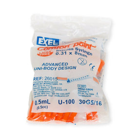 EXELINT INTERNATIONAL Exel Insulin Syringes 26015 500 Each - MDL-ATPEU05308