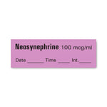 Jm Industries JM Anesthesia Drug "Neosynephrine 100 mcg / mL" Tape with Date, Time, and Initials - ATX43J - 6 Roll