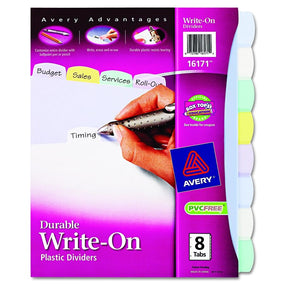 AVERY-DENNISON Write-On Index Dividers 16171 8 Each - MDL-AVE16171