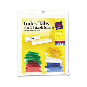 Avery-Dennison Self-Adhesive Tabs with Printable Inserts 16219 - 25.0 Each