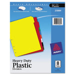 AVERY-DENNISON Plastic Dividers with Tab Labels 23084 8 Each-MDL-AVE23084
