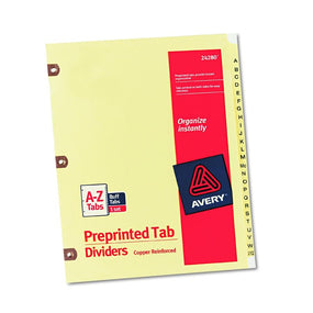 AVERY-DENNISON Copper Preprinted Tab Dividers 24280 25 Each - MDL-AVE24280
