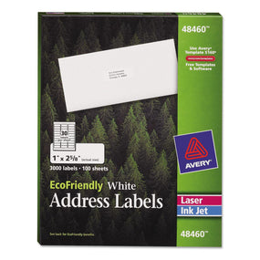 Avery-Dennison Easy-Peel White Address Labels 48460 - 100.0 Each