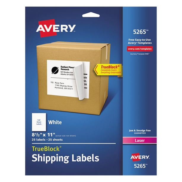 Avery-Dennison Shipping Labels 5265 - 25.0 Each