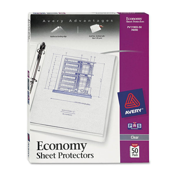 AVERY-DENNISON Quick Load Sheet Protectors 74090 50 Each - MDL-AVE74090