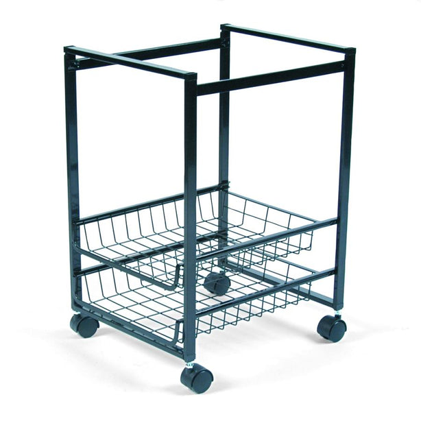 Advantus Shelf and Mobile File Cart with Sliding Baskets, Black, 12-7/8"W x 15"D x 21-1/8"H - 34075 - 1 Each