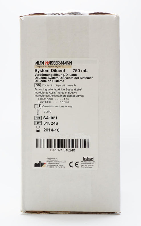 Alfa Wassermann Accessories for Chemistry Analyzers System Diluent - AWRSA1021