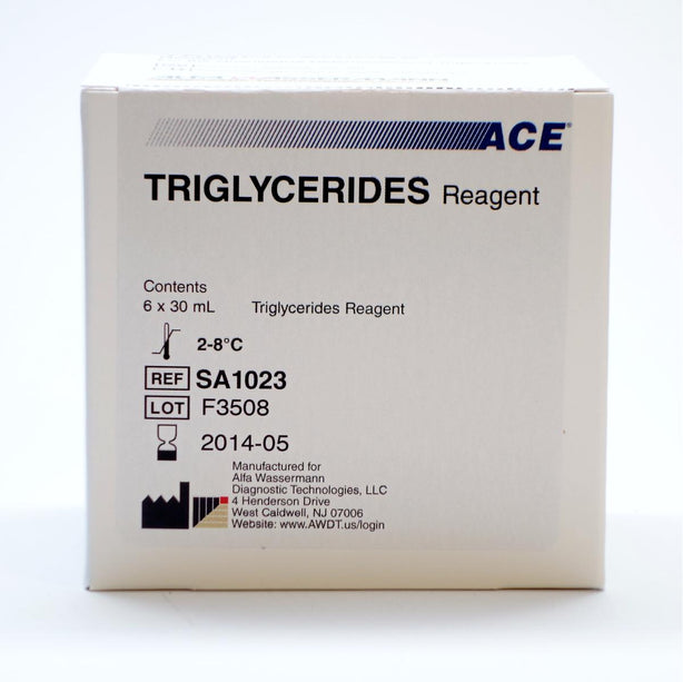Alfa Wassermann ACE for Chemistry Systems Triglycerides Reagent Kit, 800 Tests / Kit - AWRSA1023