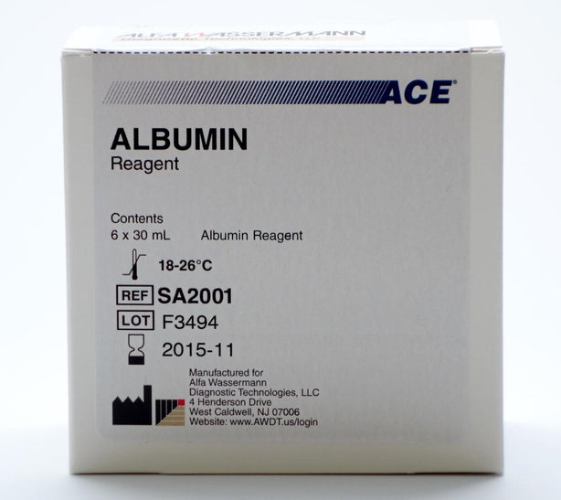 Alfa Wassermann ACE for Chemistry Systems Albumin Reagent Kit, 400 Tests / Kit - AWRSA2001
