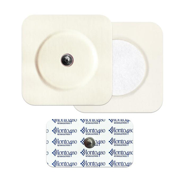 Axelgaard Ionto480 Buffered Iontophoresis Treatment Kits Ionto Electrodes, Size S, 1.5 cc, 2.75" x 2.75" - AXLDDS275