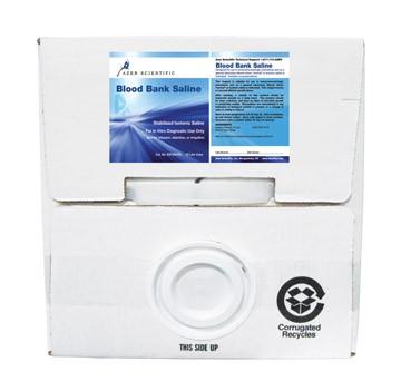 Blood Bank Saline, Buffered, 7.0-7.2 pH Range, 20 L Cube with Spigot, Each, Reagent - ES124320L - 1 Each