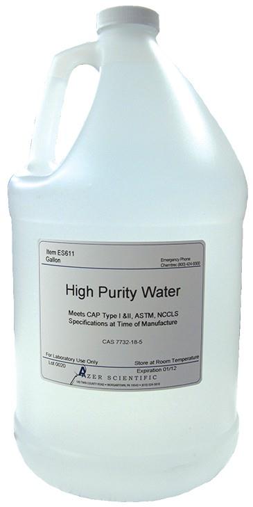Azer Scientific Azer Scientific High Purity Water ES611 - 4.0 Each - MDL-AZRES611