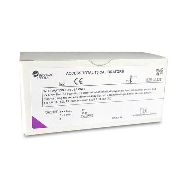 Beckman Coulter Clinical and Assays Access 2 tT3, Total Triiodothyronine Calibrator, 6 x 4 mL Kit - B-C33835