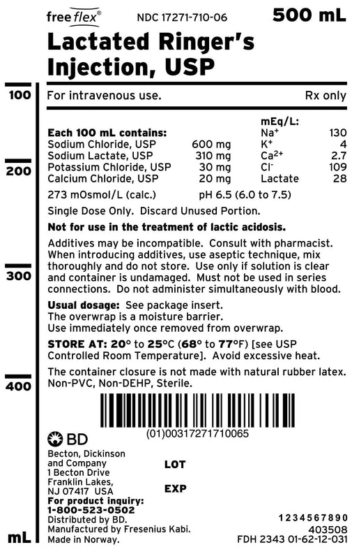 BD Lactated Ringer's Injection 1727171006 20.0 Each-MDL-B-D1727171006