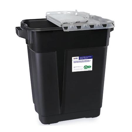 BD Recykleen RCRA Hazardous Waste Collector with Hinge Top and Gasket, 9 gal., 18.5" H x 17.75" W x 11.75" D, 305068 - MDL-B-D305068 - 8 Each
