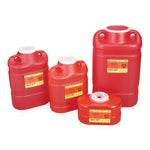 BD Multi-Use One-Piece 305490 Red Multiuse 1-Piece Sharps Collector with Hinge Top, 8.2-Quart, 13.4" x 9.4" x 5.3" - MDL-B-D305490H - 1 Each